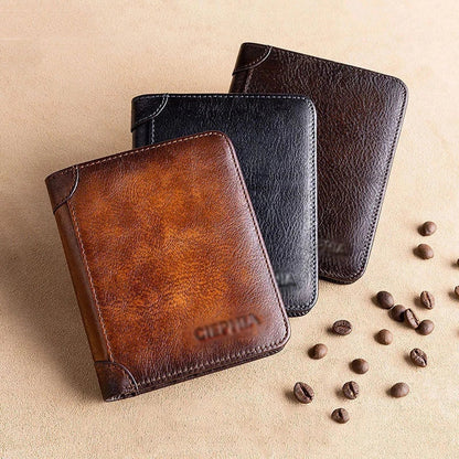 Anti-Theft Leather Wallet